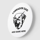 Labrador Dad ラージ壁時計 (傾斜)