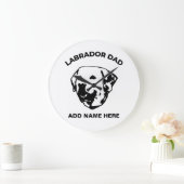 Labrador Dad ラージ壁時計 (ホーム)