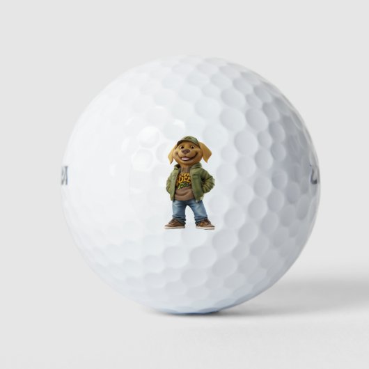 Labrador Dog Lover Golf Balls ゴルフボール (正面)