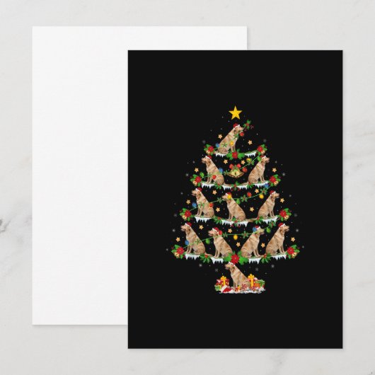 Labrador Dog Lover Xmas Lights Labrador Christmas  招待状 (正面/裏面)