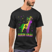 Labrador Dog Mardi Gras Carnival Jester Beads Tシャツ (正面)
