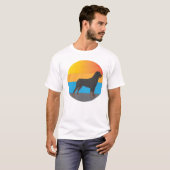 labrador dog retro vintage tシャツ (正面フル)