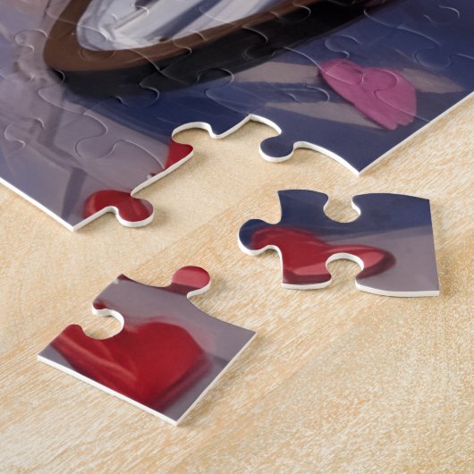 Labrador Dog Valentine's Day  ジグソーパズル (側面)