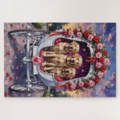 Labrador Dog Valentine's Day  ジグソーパズル (横)