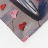 Labrador Dog Valentine's Day  フリースブランケット (角)