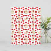 Labrador Dog Valentines Scrapbook Paper in White (スタンド正面)
