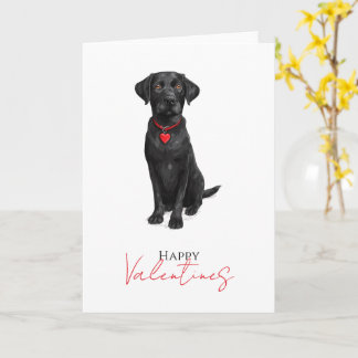  Labrador Dog With Love Heart Valentines カード