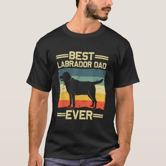 Labrador For Dad Black Lab Yellow Labrador Retriev Tシャツ (正面)