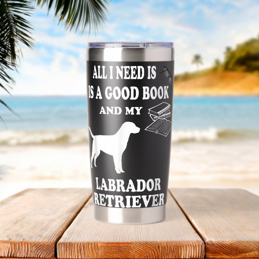 Labrador Gift Idea Retriever Breed Dog Lover 保温保冷タンブラー (ビーチ (回転後))