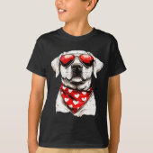Labrador Heart Bandana Cool Lab Dog Lover Men Wome Tシャツ (正面)