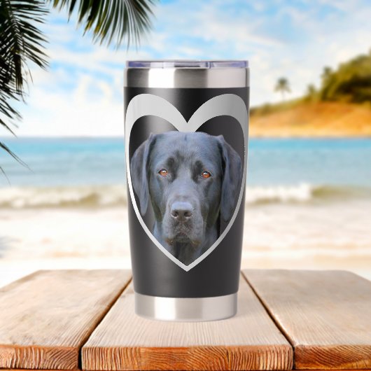 Labrador Labrador Dog Labrador 保温保冷タンブラー (ビーチ (回転後))