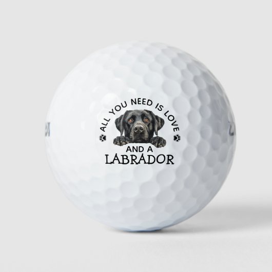   Labrador-Loving Golfer ゴルフボール (正面)