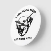 Labrador Mom ラウンド壁時計 (傾斜)