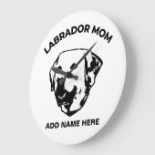 Labrador Mom   ラージ壁時計 (傾斜)