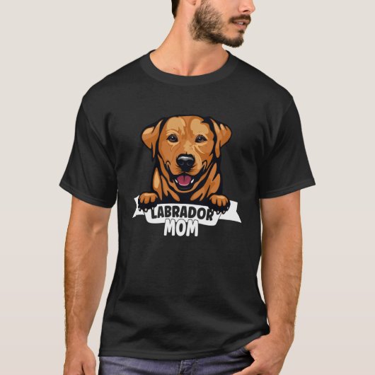 Labrador Mom Foxred Lab Redfox Labrador Retriever  Tシャツ (正面)
