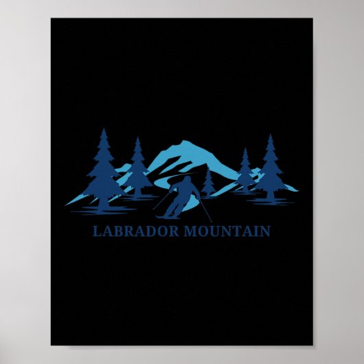 Labrador Mountain New York Ski Resort Skiing Skier ポスター (正面)
