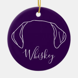 Labrador Ornament (Om Logo) セラミックオーナメント