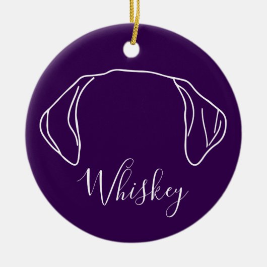 Labrador Ornament (Om Logo) セラミックオーナメント (正面)