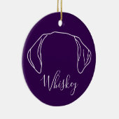 Labrador Ornament (Paw Prints) セラミックオーナメント (右)