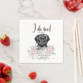 Labrador Puppy Dog Wedding Cocktail Napkins スタンダードカクテルナプキン (インサイチュ)