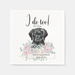 Labrador Puppy Dog Wedding Cocktail Napkins スタンダードカクテルナプキン