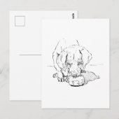 Labrador Puppy Postcard for Dog Lover ポストカード (正面/裏面)