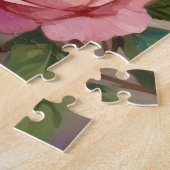 Labrador Puppy Rose Petals Valentine's Day ジグソーパズル (側面)