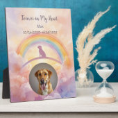 Labrador Rainbow Bridge Memorial Plaque Watercolor フォトプラーク (側面)