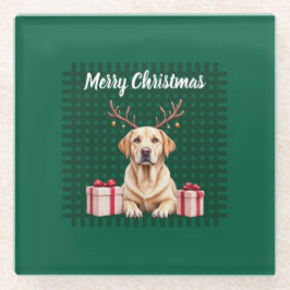 Labrador Reindeer ガラスコースター
