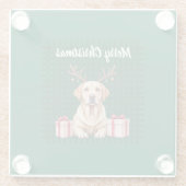 Labrador Reindeer ガラスコースター (裏面)