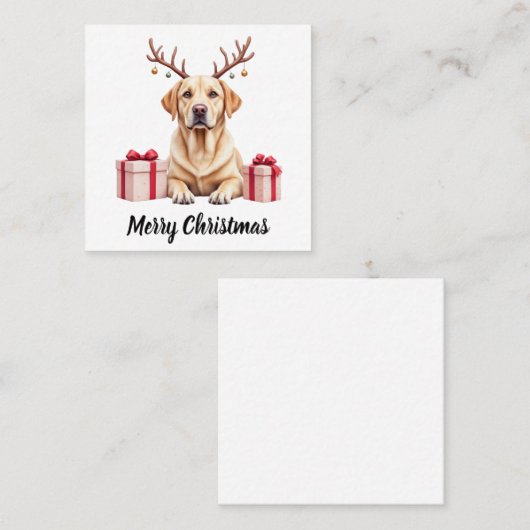 Labrador Reindeer スクエア名刺 (正面/裏面)