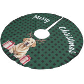 Labrador Reindeer ブラッシュドポリエステルツリースカート (アングル)