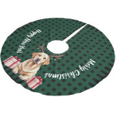 Labrador Reindeer ブラッシュドポリエステルツリースカート (アングル)