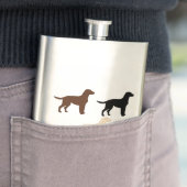 labrador retrieverすべての色のシルエット フラスク (インサイチュ)