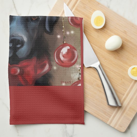 Labrador Retriever キッチンタオル (四つ折り)