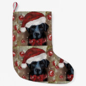 Labrador Retriever  スモールクリスマスストッキング (正面)