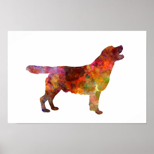 Labrador retriever 01 in watercolor 2 ポスター (正面)