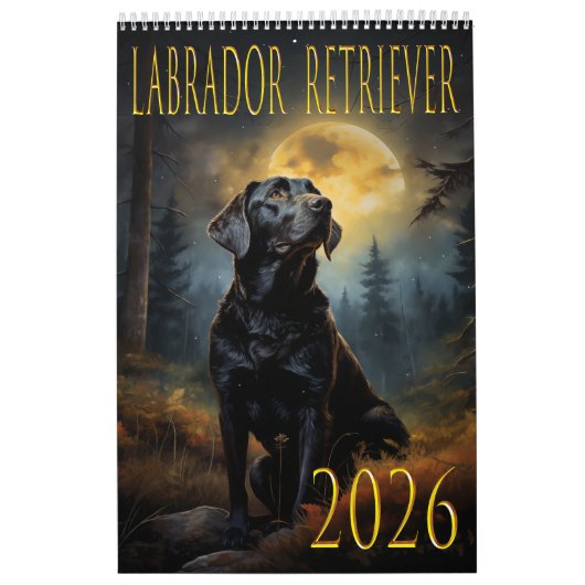 Labrador retriever 2026 wall calendar カレンダー (カバー)