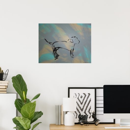 Labrador Retriever Abstract Poster ポスター (ホームオフィス)