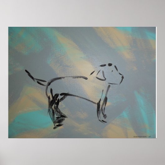 Labrador Retriever Abstract Poster ポスター (正面)
