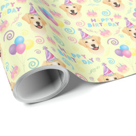 Labrador Retriever Birthday Gift Wrapping Paper ラッピングペーパー