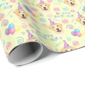 Labrador Retriever Birthday Gift Wrapping Paper ラッピングペーパー (ロールコーナー)