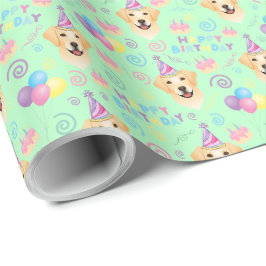 Labrador Retriever Birthday Gift Wrapping Paper ラッピングペーパー