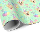Labrador Retriever Birthday Gift Wrapping Paper ラッピングペーパー (ロールコーナー)