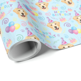 Labrador Retriever Birthday Gift Wrapping Paper ラッピングペーパー