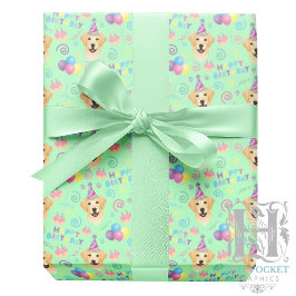 Labrador Retriever Birthday Gift Wrapping Paper ラッピングペーパー