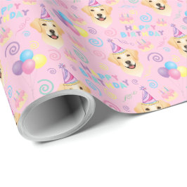 Labrador Retriever Birthday Gift Wrapping Paper ラッピングペーパー