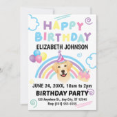 Labrador Retriever Birthday Invitation 招待状 (正面)
