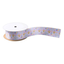 Labrador Retriever Birthday Satin Ribbon in Purple サテンリボン