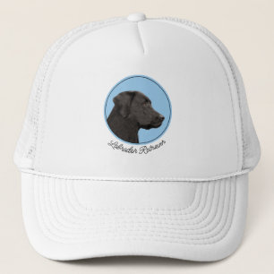 Labrador Retriever Black Painting Original Dog Art キャップ